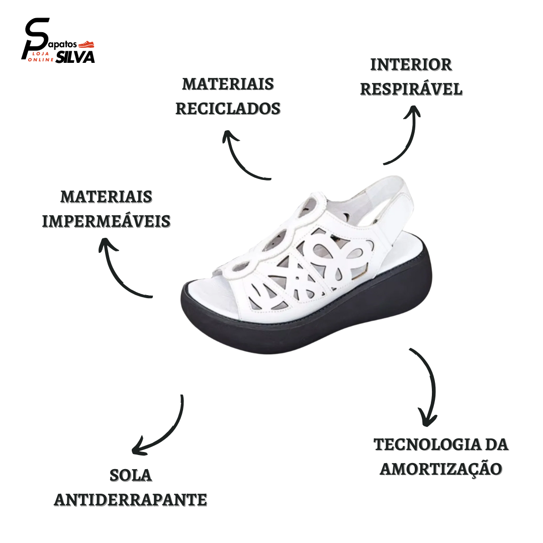 Abril™ | Sandálias ortopédicas com plataforma