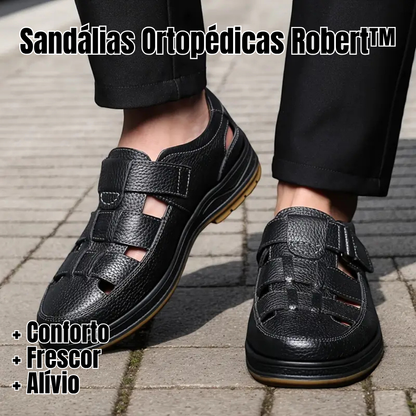 Robert™ | Sandálias Ortopédicas de Couro